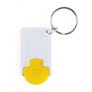 Brelok do kluczy z miejscem na monete - żółty