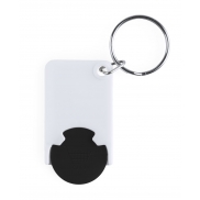 Brelok do kluczy z miejscem na monete - czarny