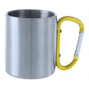 Kubek ze stali nierdzewnej - żółty