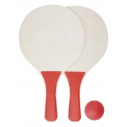 Zestaw do tenisa plażowego - czerwony
