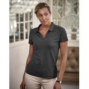 Damskie polo Luxury Stretch V - white