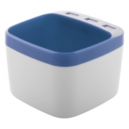 Stojak na długopisy z rozdzielaczem USB - niebieski