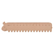 Drewniana linijka - naturalny