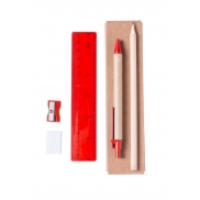 Zestaw piśmienniczy - czerwony