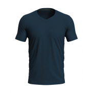 Stretch-T V-neck for men - blue midnight