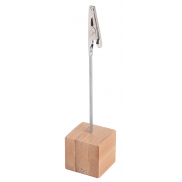 Uchwyt na notatki CUBE, brązowy, srebrny