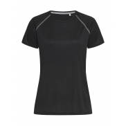 Damski T-shirt Active 140 Team Raglan - black opal