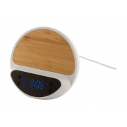 Zegar z ładowarką indukcyjną - biały