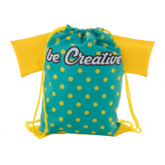 Personalizowany worek ze sznurkami dla dzieci - żółty