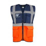 Kamizelka odblaskowa 'Hamburg' - navy/orange
