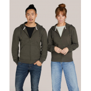 Bluza z kapturem Signature Tagless Full Zip - dark black