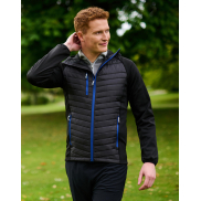 Kurtka z kapturem Navigate Hybrid - black/seal grey