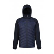 Kurtka z kapturem Navigate Hybrid - navy/seal grey