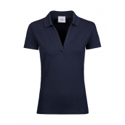 Damskie polo Luxury Stretch V - navy