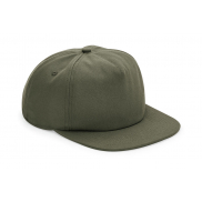 Czapka z bawełny organicznej 5-panelowa - olive green