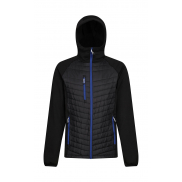 Kurtka z kapturem Navigate Hybrid - black/new royal