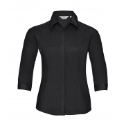 Bluzka popelinowa z rękawami 3/4 - black