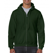 Bluza Heavy Blend z kapturem na zamek - forest green