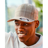 Czapka z daszkiem w kratę Glen - black/white