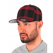 Czapka z daszkiem Tartan Plaid - black/red