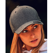 Czapka z daszkiem Flexfit Melange Cap - dark heather grey
