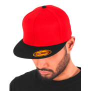 Czapka z daszkiem Premium 210 Fitted 2-Tone - black/red