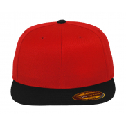Czapka z daszkiem Premium 210 Fitted 2-Tone - red/black