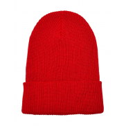 Czapka Recycled Yarn Ribbed Knit - red