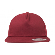 Czapka z daszkiem 5-panelowa Unstructured Snapback - maroon