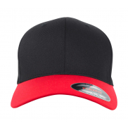 Czapka z daszkiem Flexfit Wooly Combed 2-Tone - black/red