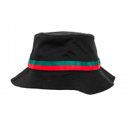Kapelusz Stripe - black/firered/green