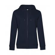 Damska bluza na zamek z kapturem QUEEN - navy