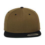 Czapka Dwukolorowa Z Płaskim Daszkiem - olive/black