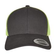 Dwukolorowa czapka Retro Trucker - charcoal/neon green
