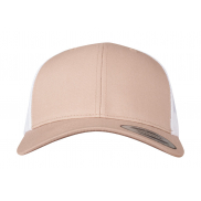 Dwukolorowa czapka Retro Trucker - khaki/white