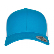 Dwukolorowa czapka Retro Trucker - turquoise/white