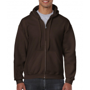 Bluza Heavy Blend z kapturem na zamek - dark chocolate