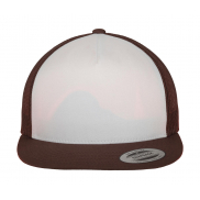 Czapka Trucker - brown/white/brown