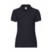 Polo damskie z włókien mieszanych - deep navy