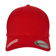 Czapka z daszkiem Flexfit Wooly Combed Waterrepell - red
