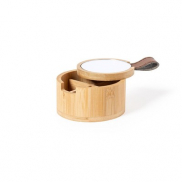 Bambusowe pudełko na biżuterię, szkatułka - jasnobrązowy