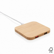 Bambusowa ładowarka bezprzewodowa 5W - brązowy