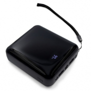 Power bank 10000 mAh, 3 kable do ładowania w komplecie | Tim - czarny