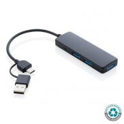 Hub USB 2.0 z USB C RABS - czarny