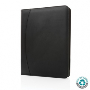 Teczka konferencyjna A4, notatnik, PU z recyklingu - czarny