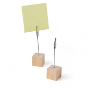 Drewniany uchwyt na notatki lub zdjęcia - brązowy