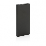 Szybki power bank 10000 mAh Terra, aluminium z recyklingu - szary