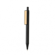 Długopis z bambusowym klipem, RABS - czarny