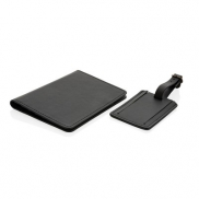 Zestaw podróżny Swiss Peak, PU z recyklingu - czarny