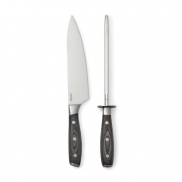 Zestaw VINGA Kaiser, nóż, ostrzałka - brązowy